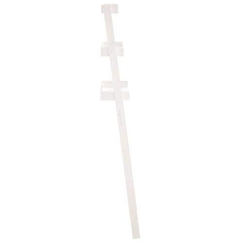 Toiletstativ 63,5x32x179 cm massivt fyrretræ hvid
