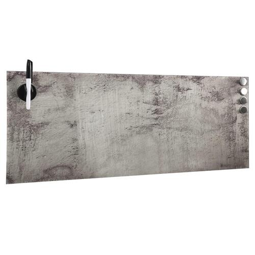 Væghængt magnettavle 60x20 cm glas