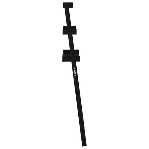 Toiletstativ 63,5x32x179 cm massivt fyrretræ sort