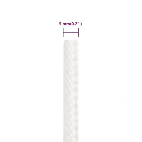 Tovværk til båd 5 mm - 25 m polypropylen, hvid