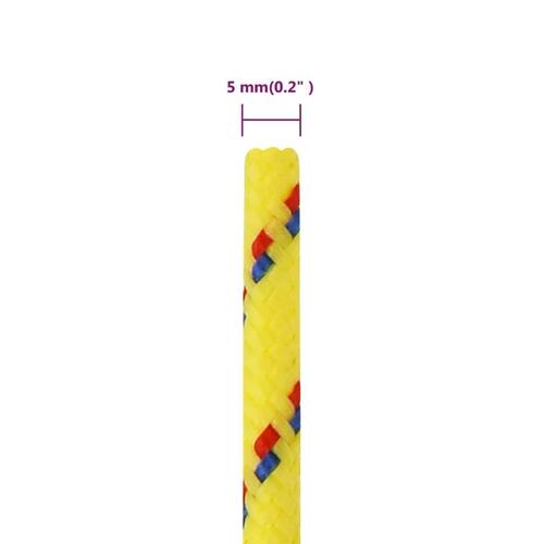 Tovværk til båd 5 mm 50 m polypropylen gul