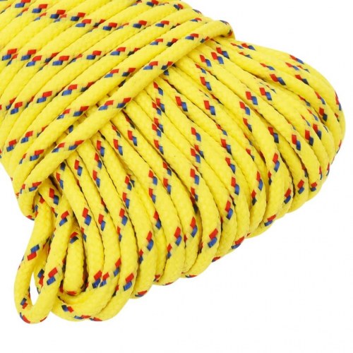 Tovværk til båd - polypropylen 4 mm, 50 m, gul
