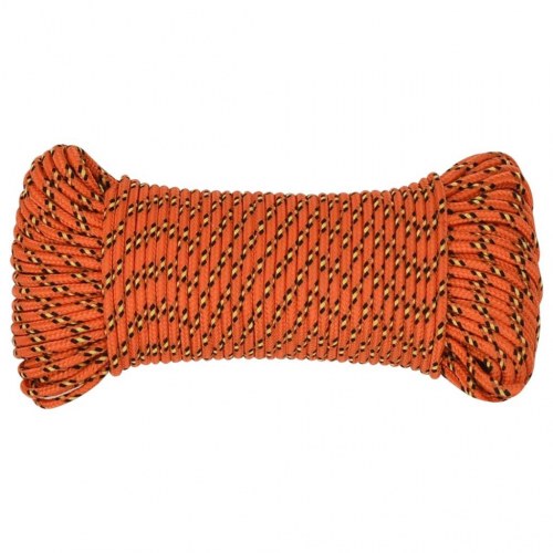 Flettet bådtov i polypropylen 5 mm - 25 m, orange