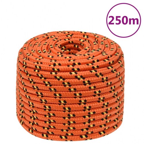Bådtov i polypropylen 12 mm 250 m - orange