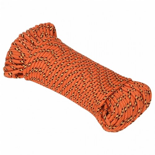 Tovværk til båd 4 mm 50 m polypropylen orange
