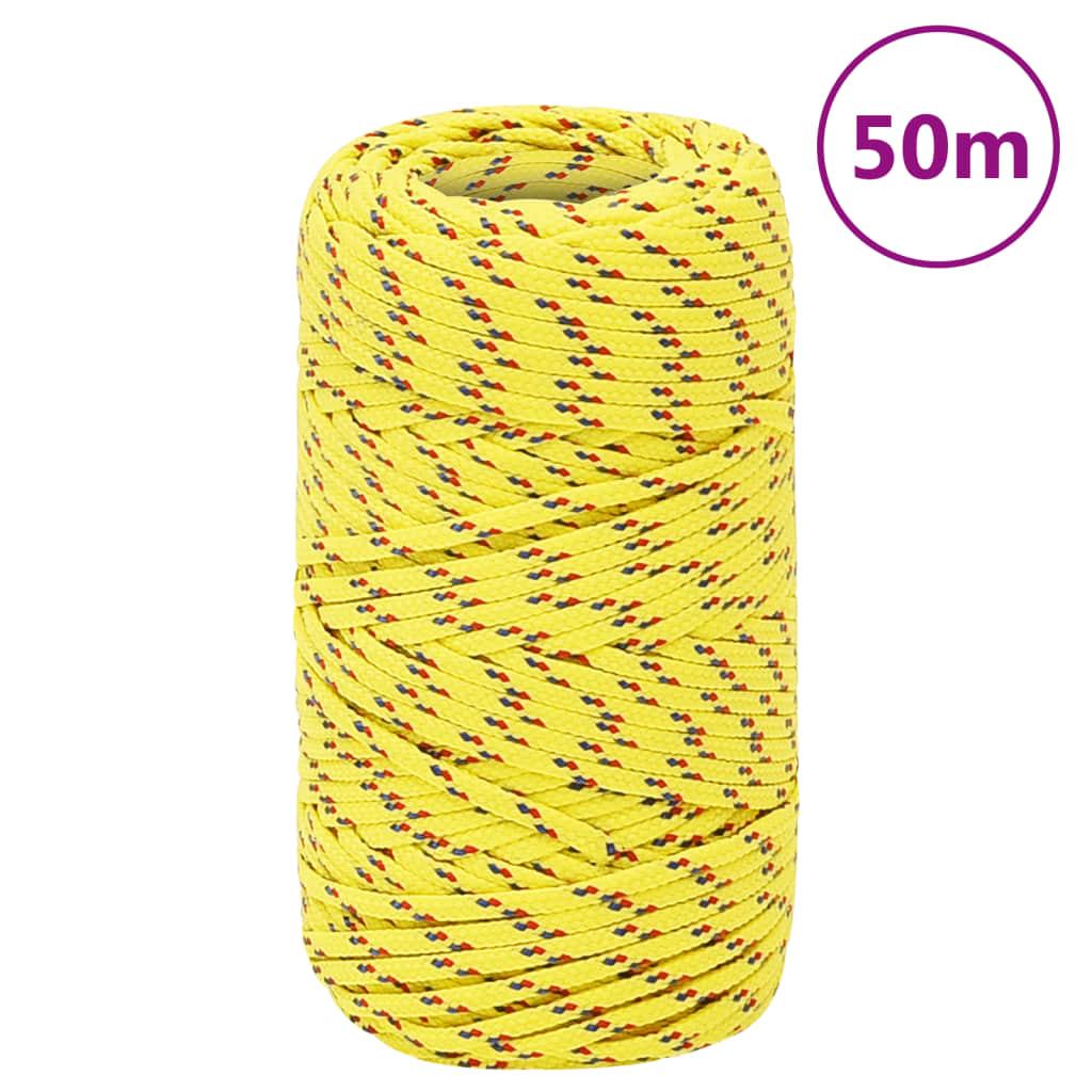 Tovværk til båd 2 mm 50 m polypropylen gul