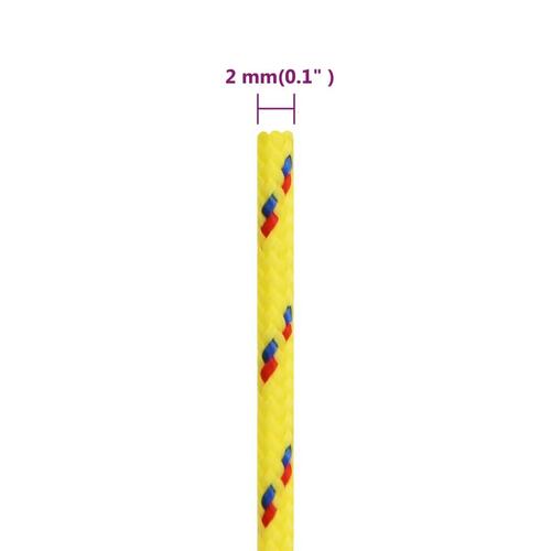 Tovværk til båd 2 mm 50 m polypropylen gul