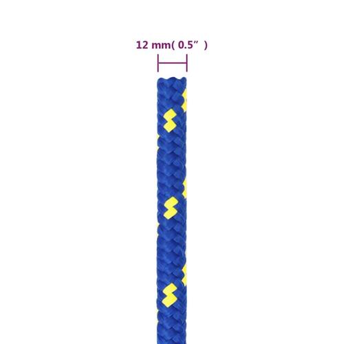 Tovværk til båd 12 mm 25 m polypropylen blå
