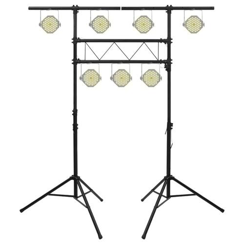 Lampestativ 238x115x(180-300) cm stål sort