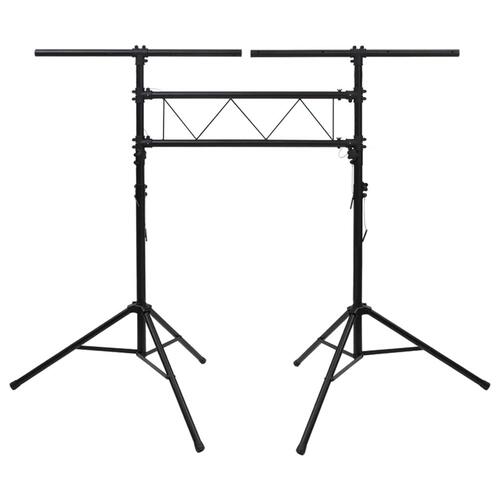 Lampestativ 238x115x(180-300) cm stål sort
