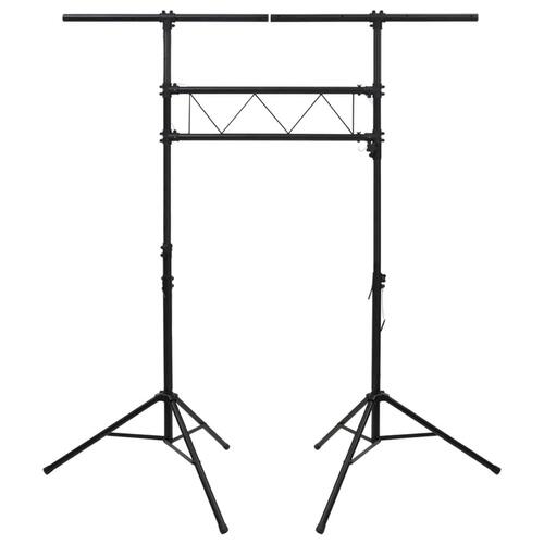 Lampestativ 238x115x(180-300) cm stål sort