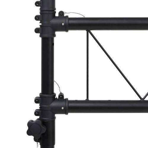 Lampestativ 238x115x(180-300) cm stål sort