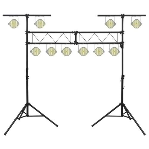 Lampestativ 338x115x(180-300) cm stål sort
