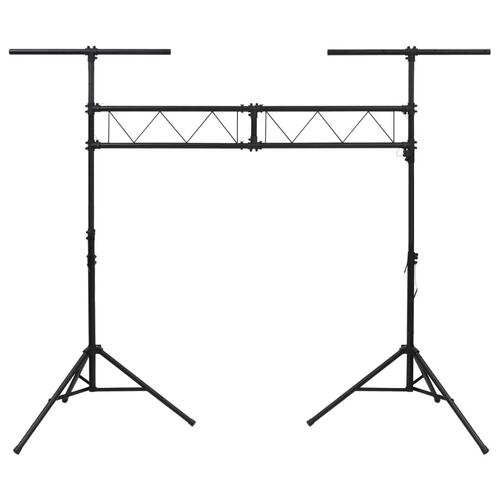 Lampestativ 338x115x(180-300) cm stål sort