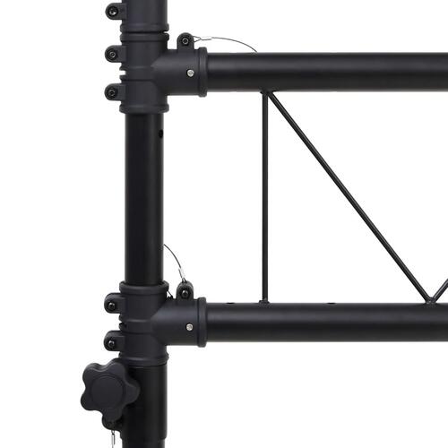Lampestativ 338x115x(180-300) cm stål sort