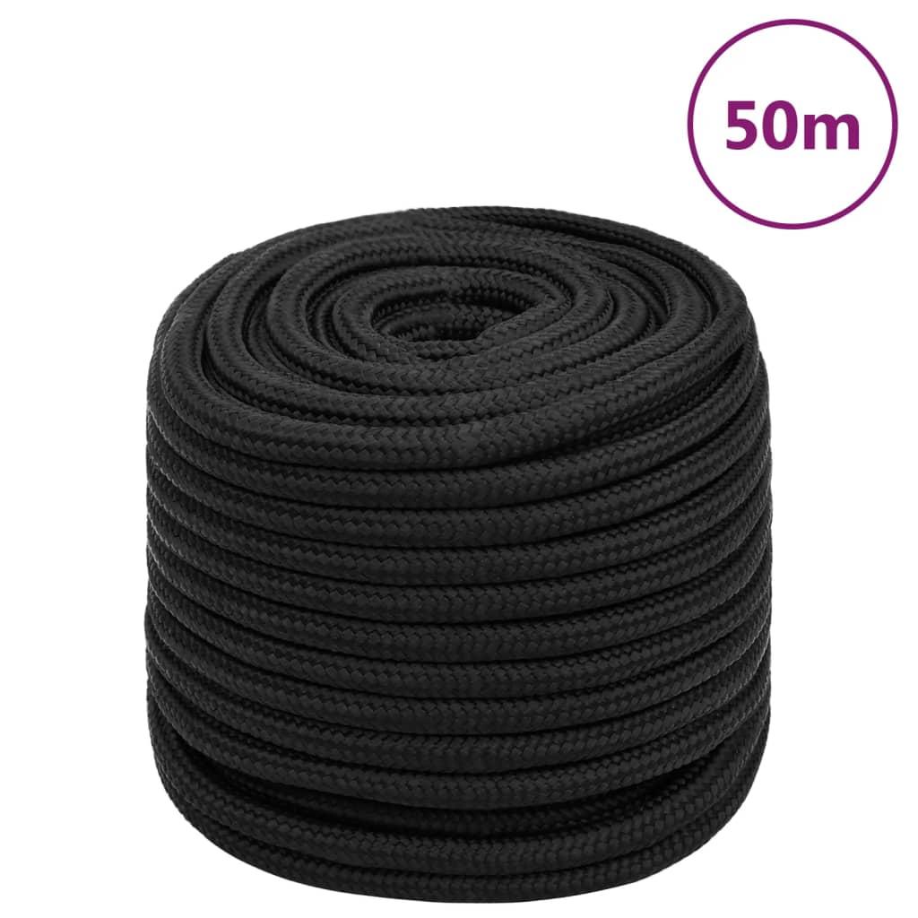 Tovværk til båd 16 mm 50 m polypropylen sort
