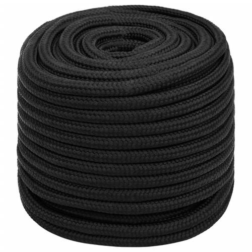Tovværk til båd 16 mm 50 m polypropylen sort