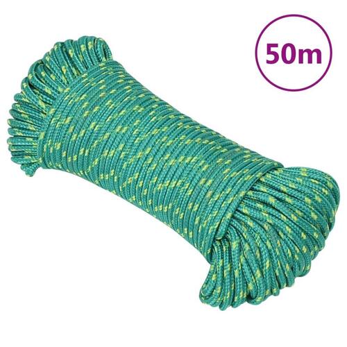 Tovværk til båd 3 mm 50 m polypropylen grøn