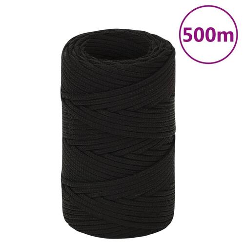 Arbejdsreb 2 mm 500 m polyester sort