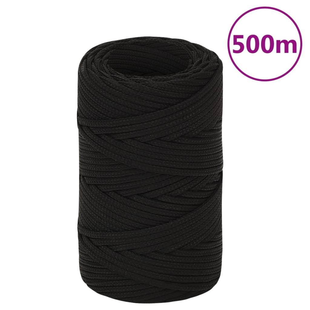 Arbejdsreb 2 mm 500 m polyester sort