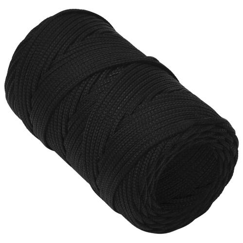 Arbejdsreb 2 mm 500 m polyester sort