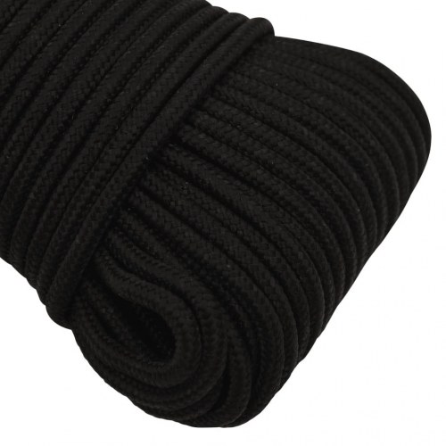 Arbejdsreb 3 mm 50 m i polyester - sort