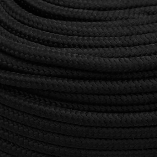 Arbejdsreb 10 mm 50 m polyester sort