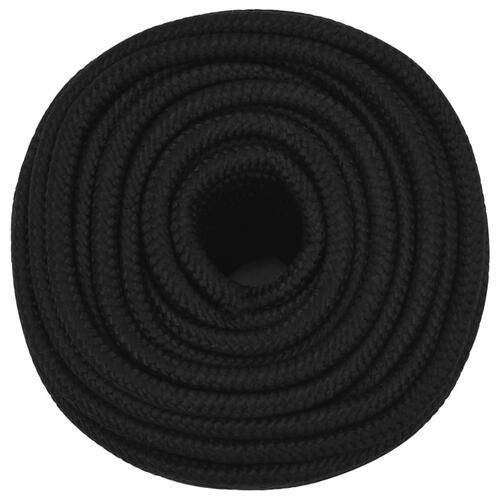 Arbejdsreb 12 mm 250 m polyester sort