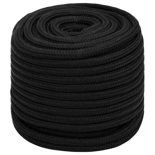 Arbejdsreb 18 mm 50 m polyester sort