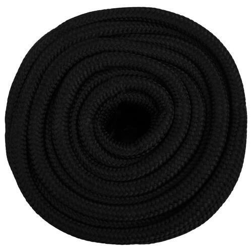 Arbejdsreb 18 mm 25 m polyester sort