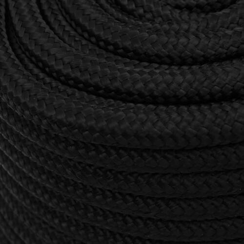 Arbejdsreb 18 mm 25 m polyester sort