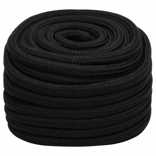 Arbejdsreb 20 mm 100 m polyester sort