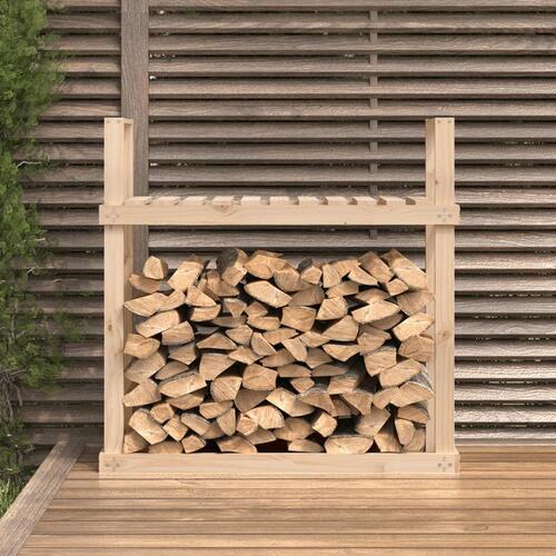 Brændestativ 1110x35x108,5 cm massivt fyrretræ