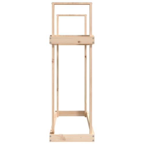 Brændestativ 1110x35x108,5 cm massivt fyrretræ