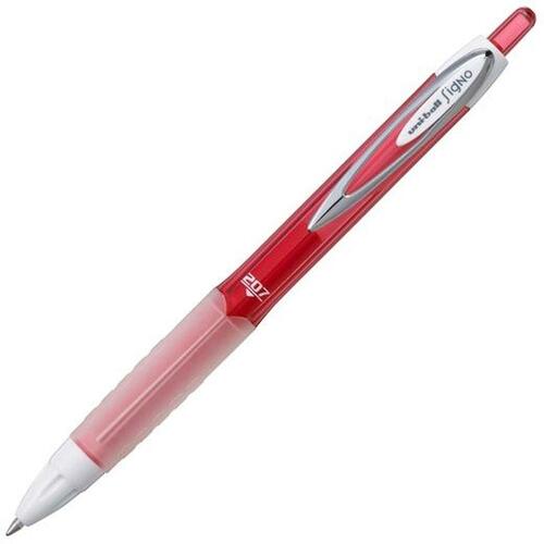 Pen med flydende blæk Uni-Ball Rollerball Signo UM-207 Rød 0,4 mm (12 Dele)