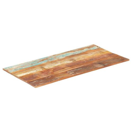Bordplade 60x140 cm 15-16 mm rektangulær massivt genbrugstræ