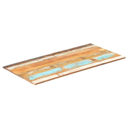 Bordplade 60x140 cm 15-16 mm rektangulær massivt genbrugstræ