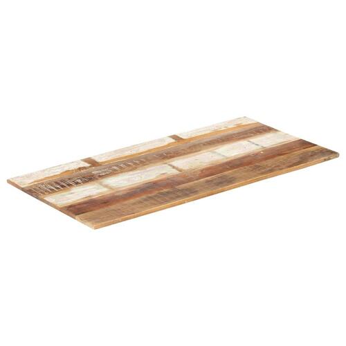 Bordplade 60x140 cm 15-16 mm rektangulær massivt genbrugstræ