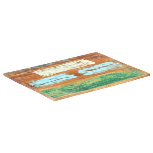 Bordplade 70x90 cm 15-16 mm rektangulær massivt genbrugstræ