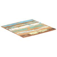 Bordplade 80x80 cm 15-16 mm firkantet massivt genbrugstræ