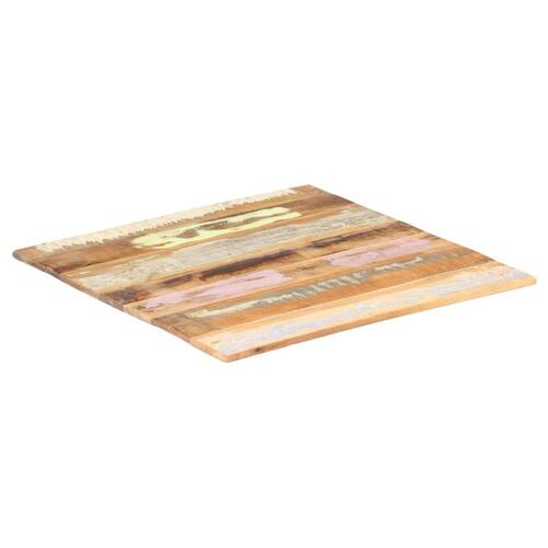 Bordplade 80x80 cm 15-16 mm firkantet massivt genbrugstræ
