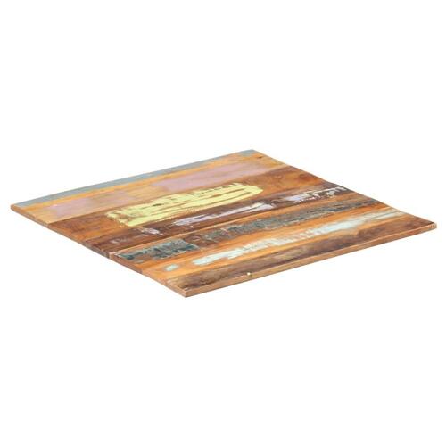 Bordplade 80x80 cm 15-16 mm firkantet massivt genbrugstræ