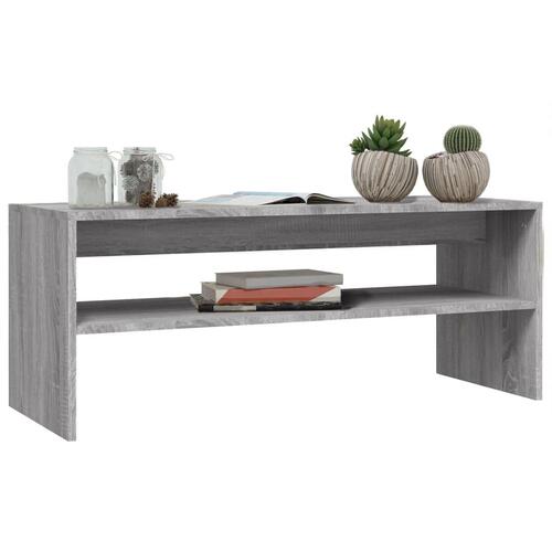 Sofabord 100x40x40 cm konstrueret træ sonoma-eg grå