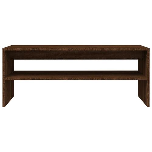 Sofabord 100x40x40 cm konstrueret træ brun egetræsfarve