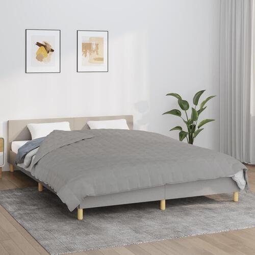 Tyngdetæppe 200x200 cm 13 kg stof grå