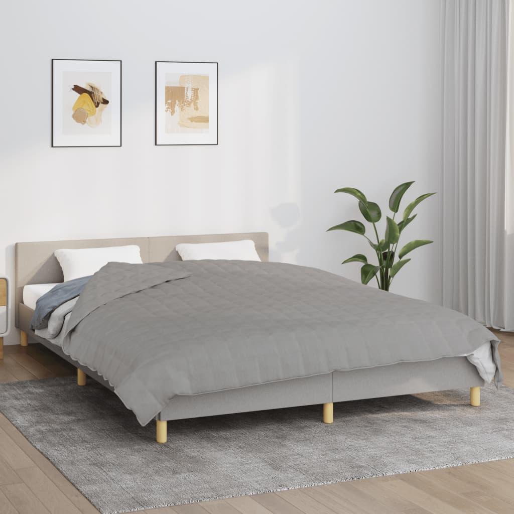 Tyngdetæppe 200x200 cm 13 kg stof grå