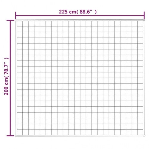 Tyngdetæppe 200 × 225 cm - 9 kg, grå bomuld