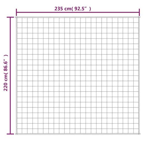 Tyngdetæppe 220x235 cm 15 kg stof grå