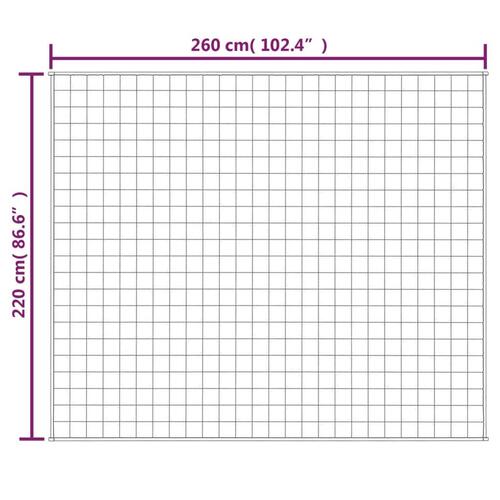 Tyngdetæppe 220x260 cm 11 kg stof grå