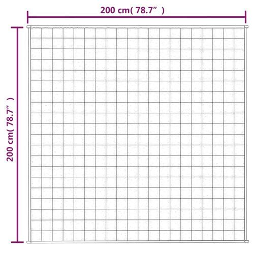 Tyngdetæppe 200x200 cm 13 kg stof lys cremefarve